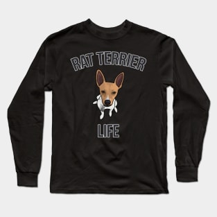 Rat Terrier Dog Life Tan Long Sleeve T-Shirt